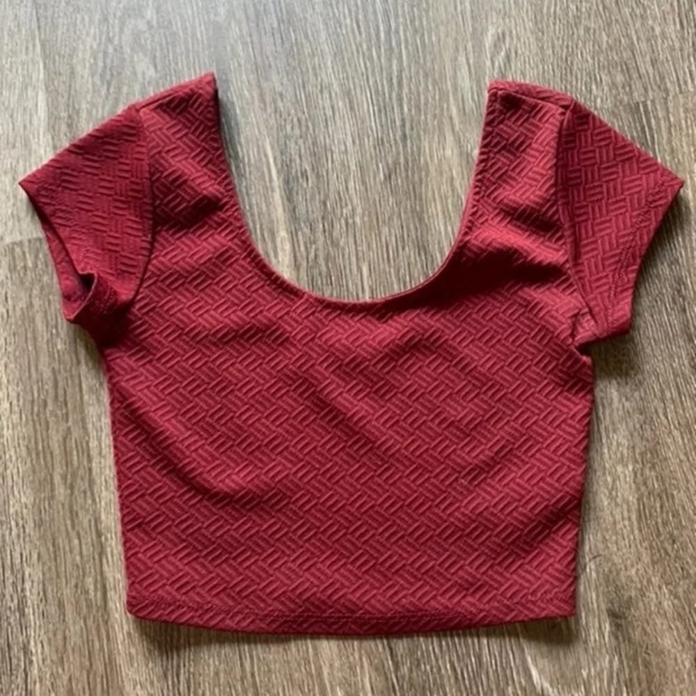 red crop top